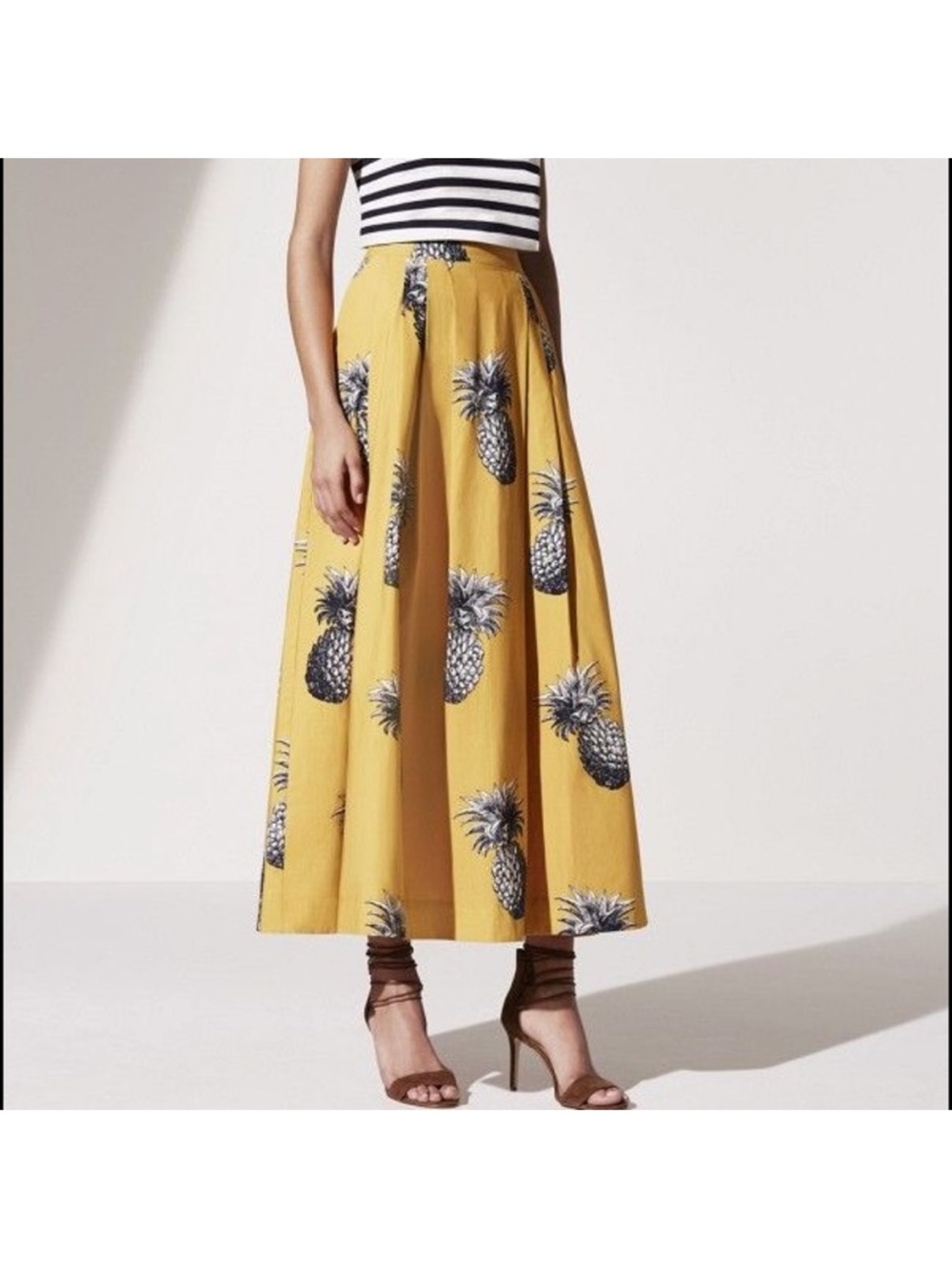Yellow Pineapple Maxi Skirt